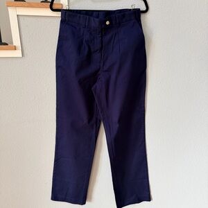 Vintage Norm Thompson Women’s Pleated Blue Chinos Heigh-Waist Trousers Sz 10 NWT